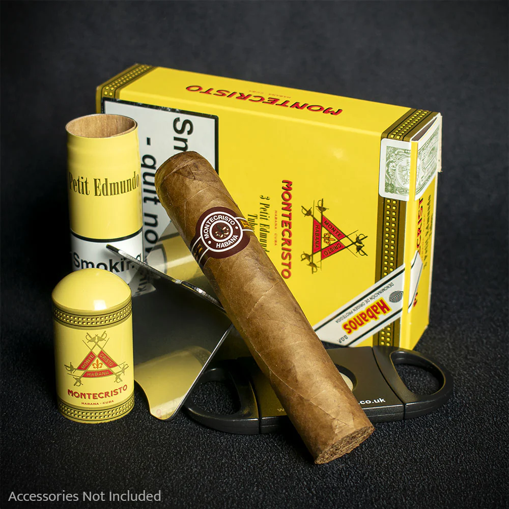 Montecristo Petit Edmundo Tubos Cuban Cigars - 3 Pack - Image 2