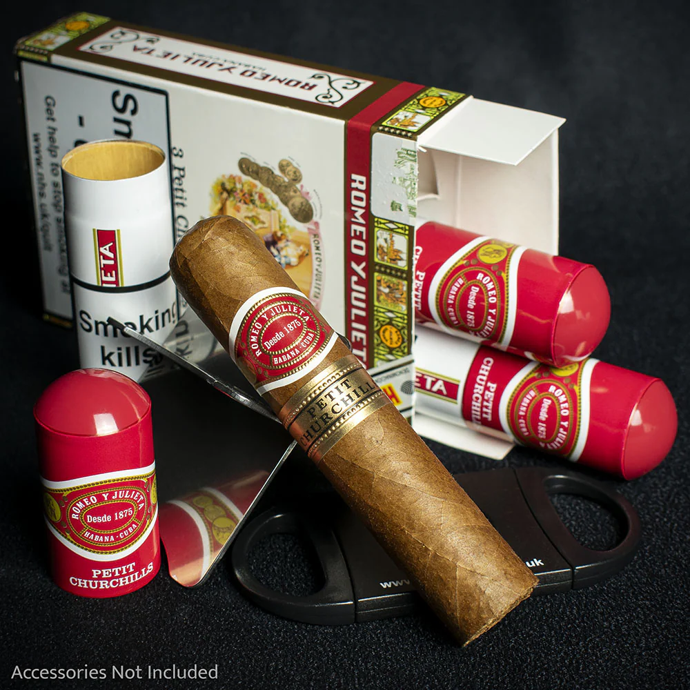 Romeo y Julieta Petit Churchills Tubos Cuban Cigars - 3 Pack
