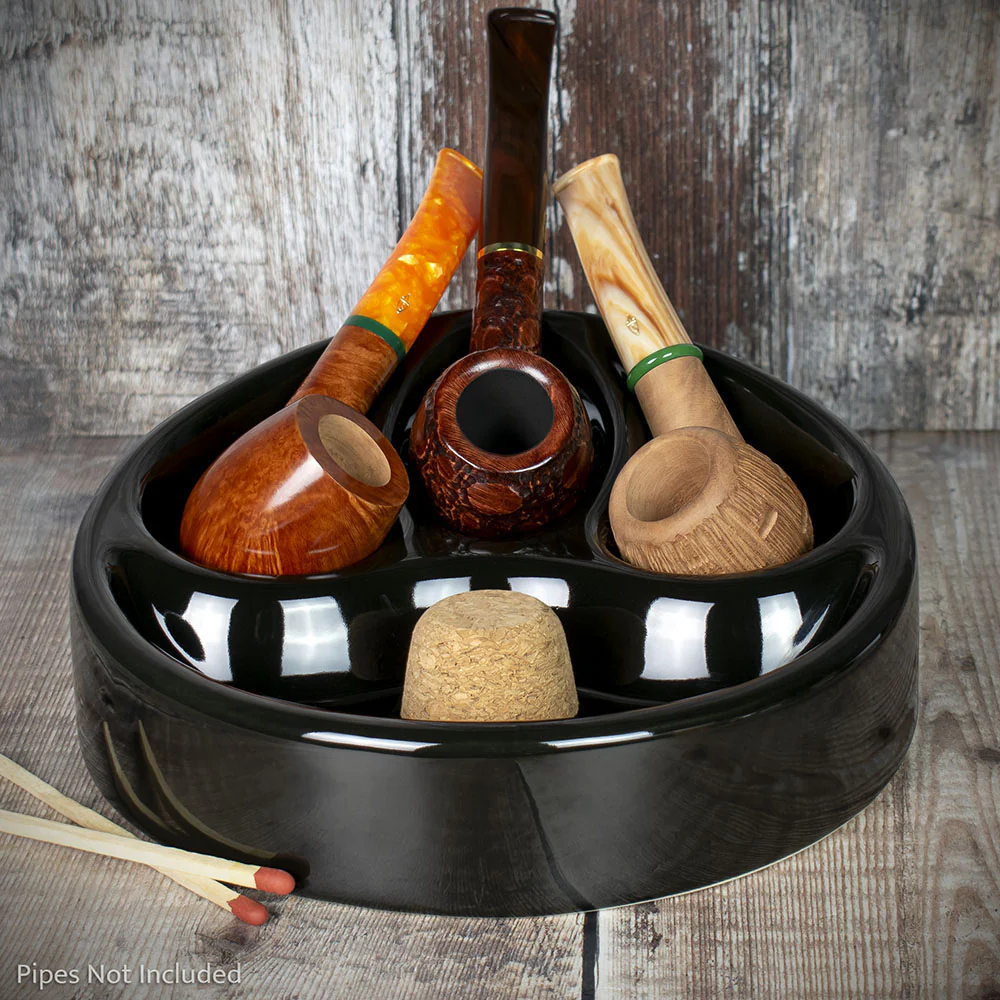 3 Pipe Ashtray Gloss Black - Image 3
