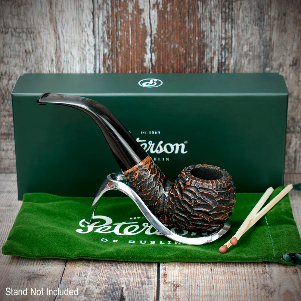 Peterson of Dublin Aran Rusticated Briar Smoking Pipe - Shape No.03 - Image 3