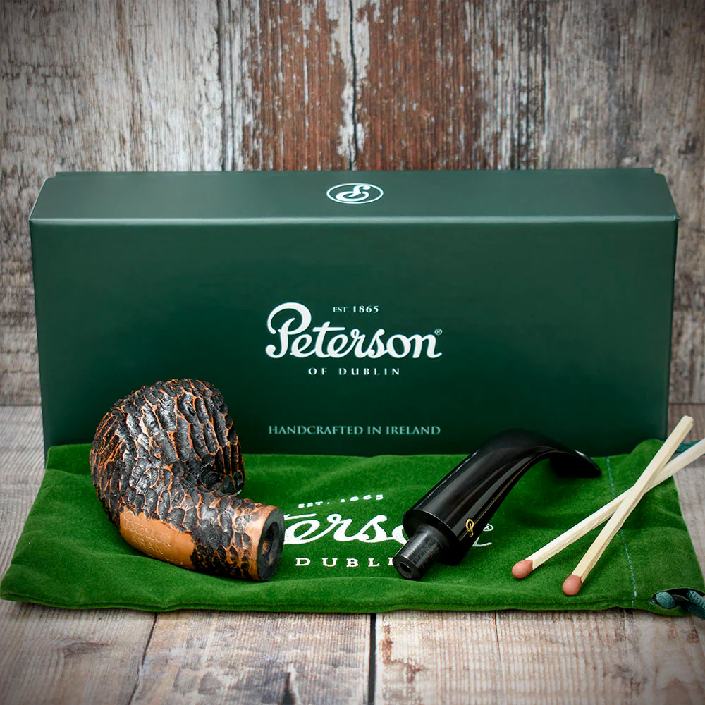 Peterson of Dublin Aran Rusticated Briar Smoking Pipe - Shape No.03 - Image 4