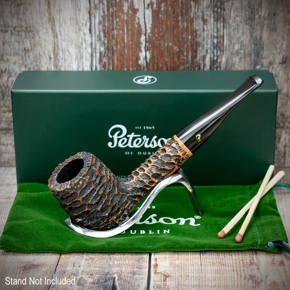Peterson of Dublin Aran Rusticated Briar Smoking Pipe - Shape No.106 - Image 2