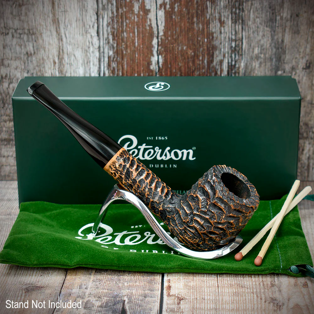 Peterson of Dublin Aran Rusticated Briar Smoking Pipe - Shape No.106 - Image 3