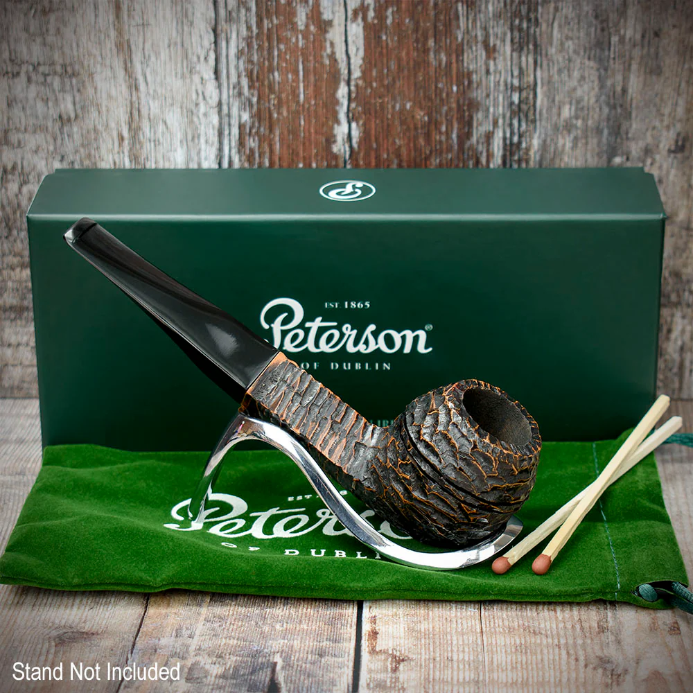 Peterson of Dublin Aran Rusticated Briar Smoking Pipe - Shape No.150 - Image 3