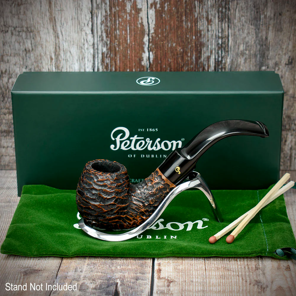 Peterson of Dublin Aran Rusticated Briar Smoking Pipe - Shape No.221 - Image 2