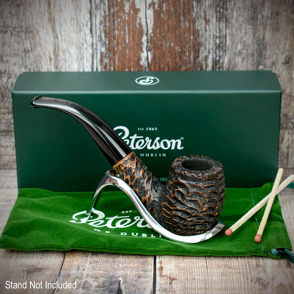 Peterson of Dublin Aran Rusticated Briar Smoking Pipe - Shape No.69 - Image 3