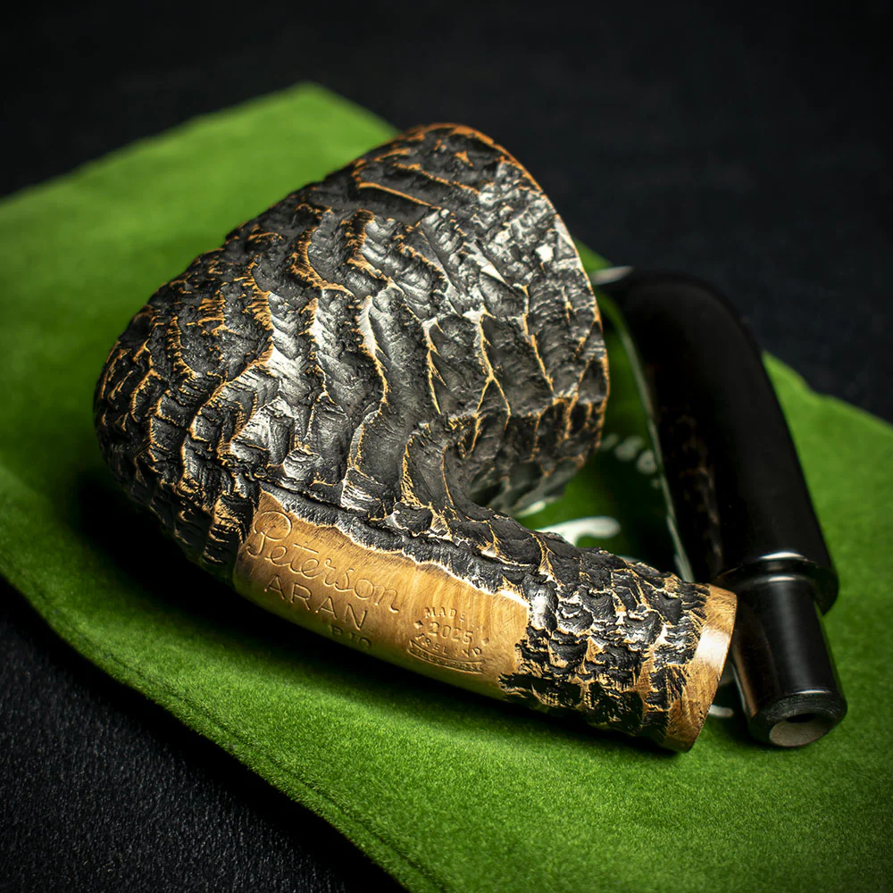 Peterson of Dublin Aran Rusticated Briar Smoking Pipe - Shape No.B10 - Image 4