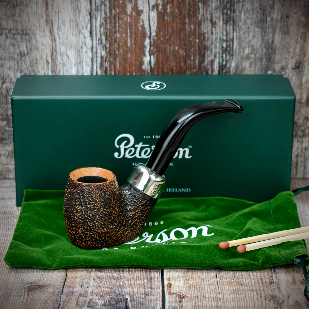 Peterson of Dublin Arklow Sandblasted Briar Smoking Pipe - Shape 304 - 9mm - Image 2