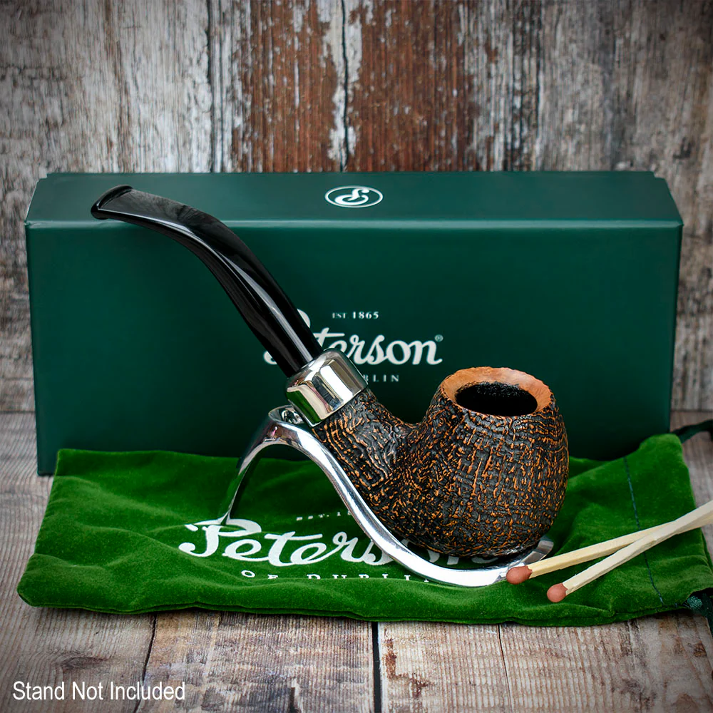 Peterson of Dublin Arklow Sandblasted Briar Smoking Pipe - Shape 68 - 9mm - Image 3