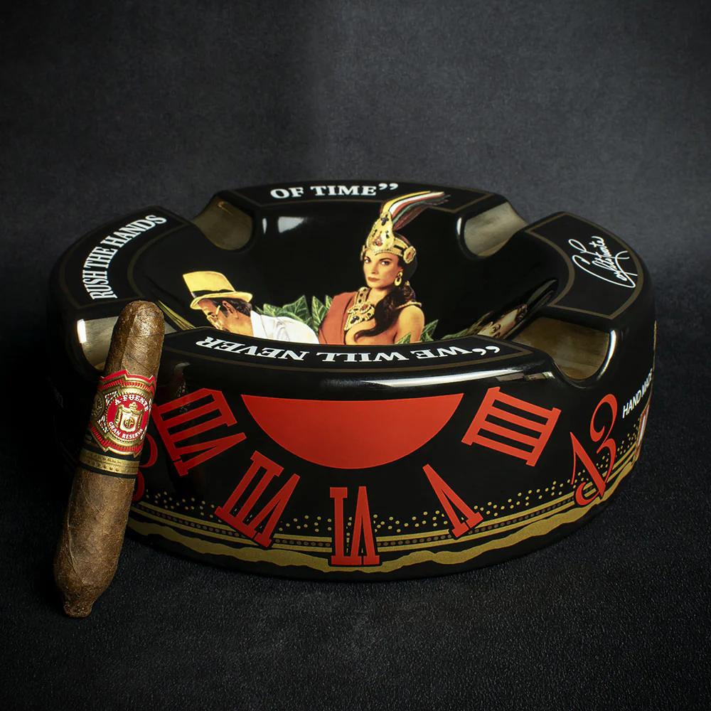Arturo Fuente Hands of Time Ashtray - Black + Short Story Cigar - Image 4
