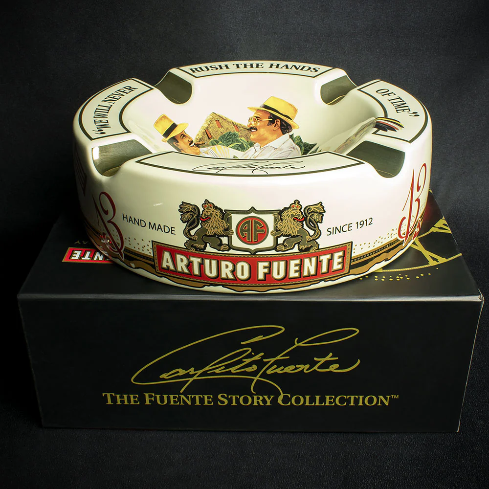 Arturo Fuente Hands of Time Ashtray - Cream + Short Story Cigar - Image 3