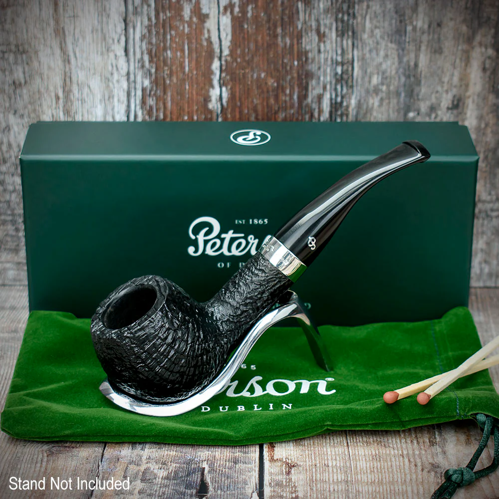 Peterson of Dublin Cara Sandblasted Briar Smoking Pipe - Shape 408