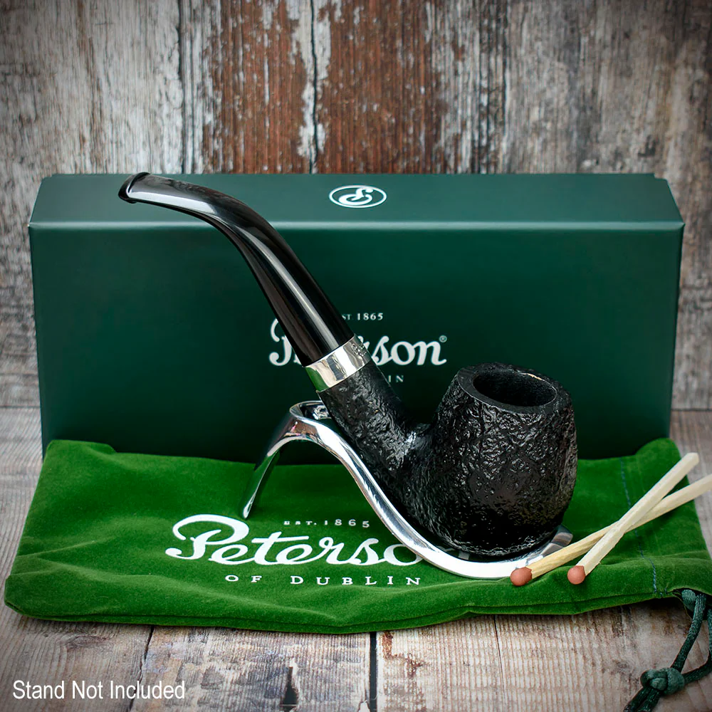 Peterson of Dublin Cara Sandblasted Briar Smoking Pipe - Shape 68 - Image 2
