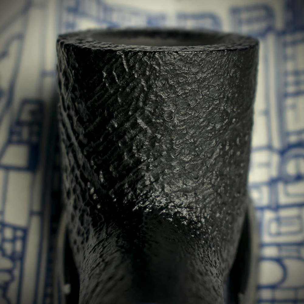 Chacom Reverse Calabash Briar Pipe - Straight Sandblast Black - Image 7