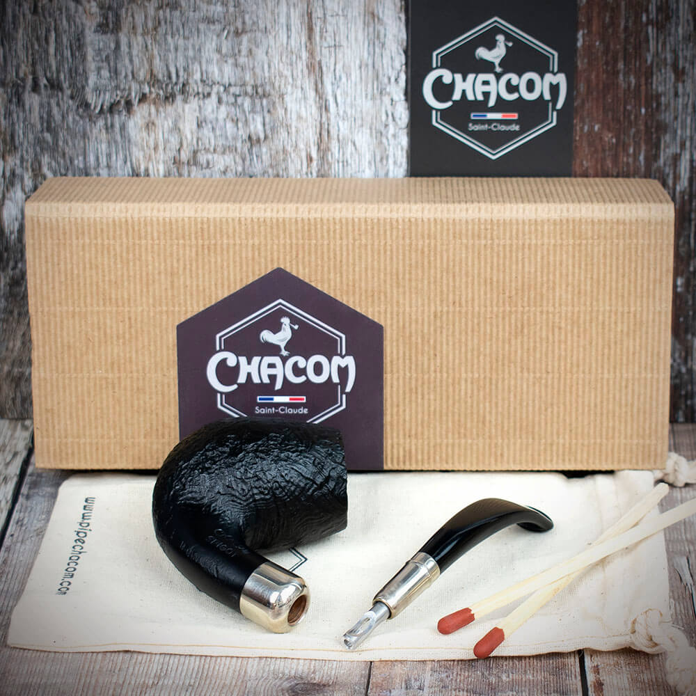 Chacom Spigot Sablee Black Sandblast 851 - Briar Smoking Pipe - Image 4