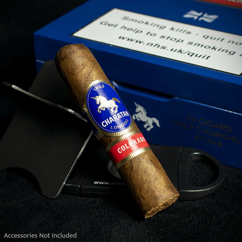 Charatan Nicaraguan Colorado Half Churchill Cigar - Single - Image 2