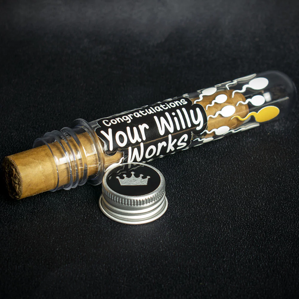 Baby Celebration Cigar Fun Edition Your Willy Works Gift Tube + Smoke-King Robusto - Image 3
