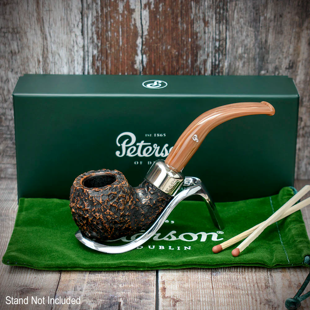 Peterson of Dublin Derry Rusticated Briar Smoking Pipe - Shape 03 - 9mm - Image 2