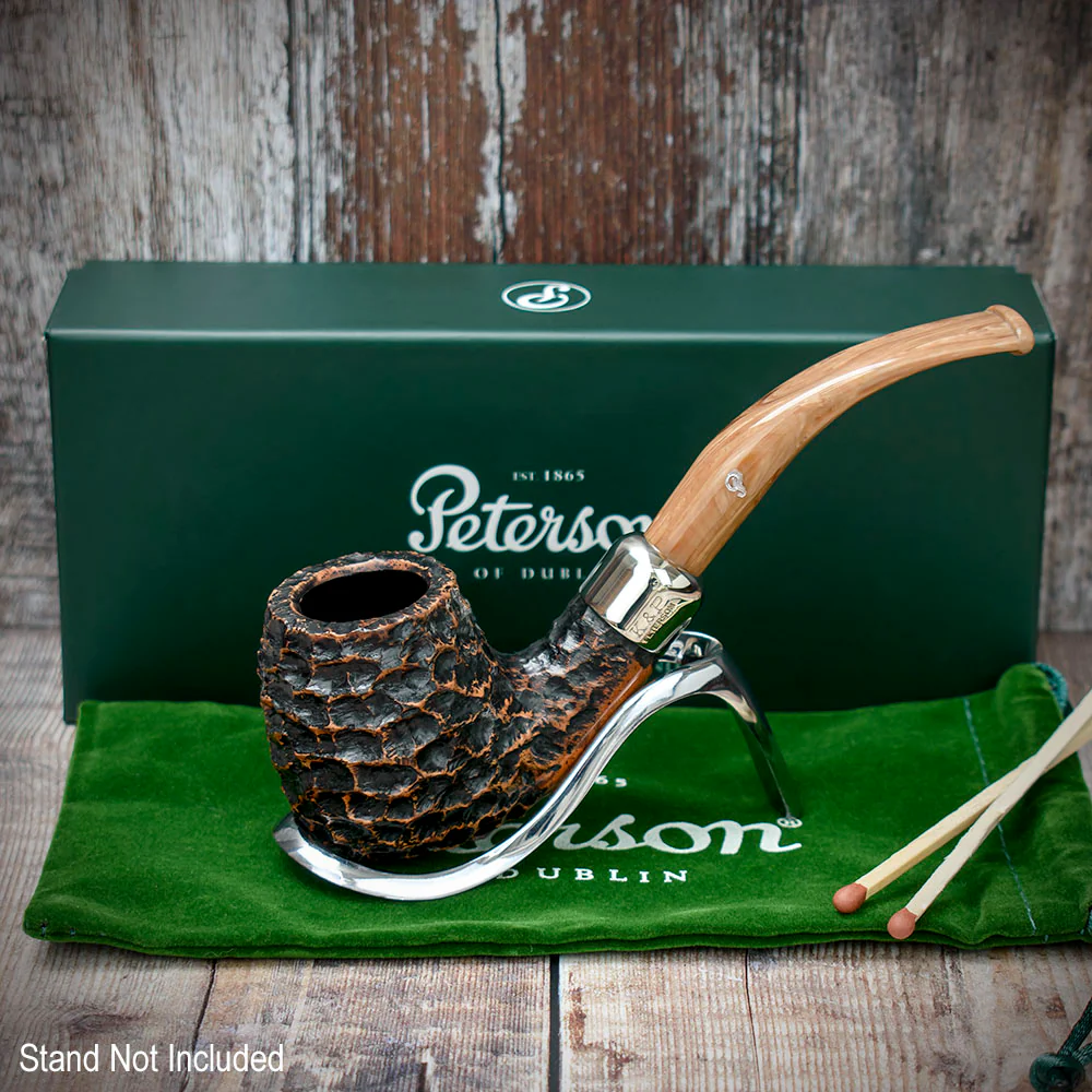 Peterson of Dublin Derry Rusticated Briar Smoking Pipe - Shape 68 - 9mm - Image 2