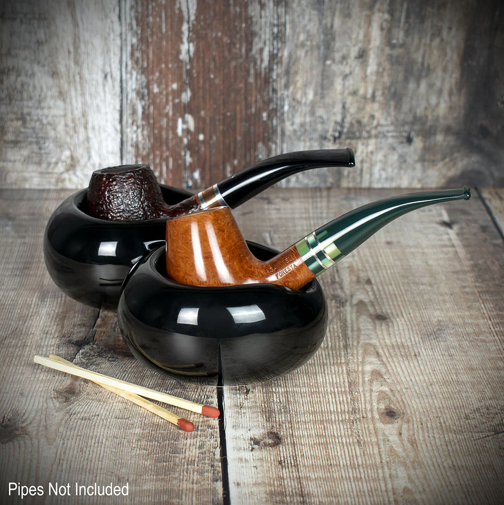 Savinelli Double Goccia Ceramic Pipe Stand - Black - Image 3