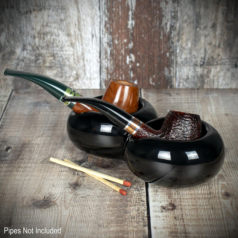 Savinelli Double Goccia Ceramic Pipe Stand - Black - Image 4