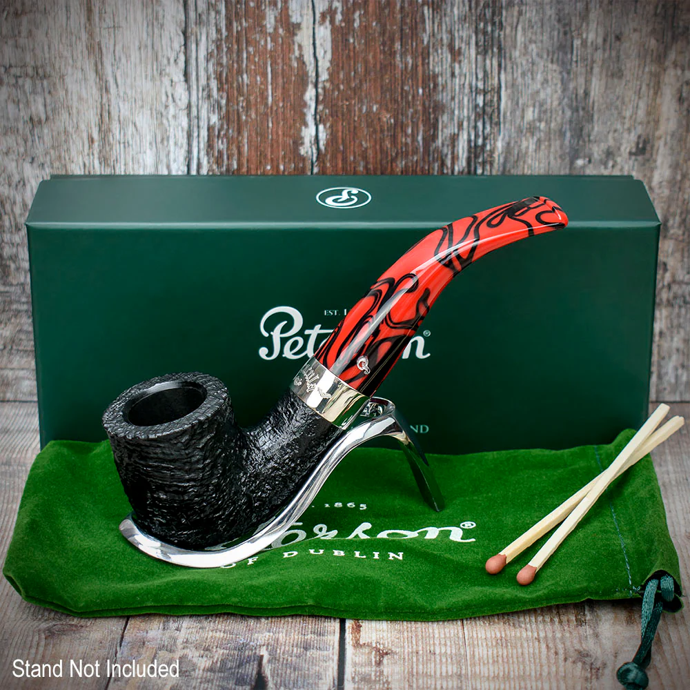 Peterson of Dublin Dracula Sandblasted Briar Smoking Pipe - Shape No.01