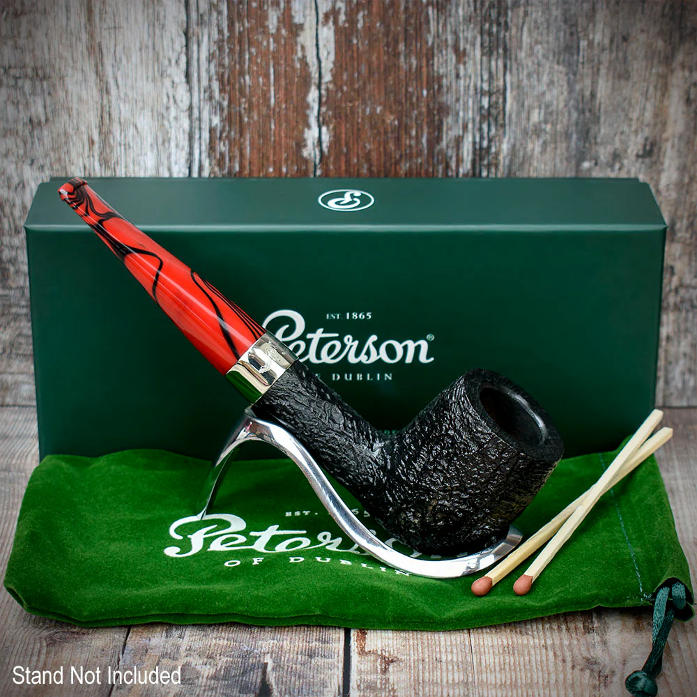 Peterson of Dublin Dracula Sandblasted Briar Smoking Pipe - Shape No.106 - Image 2