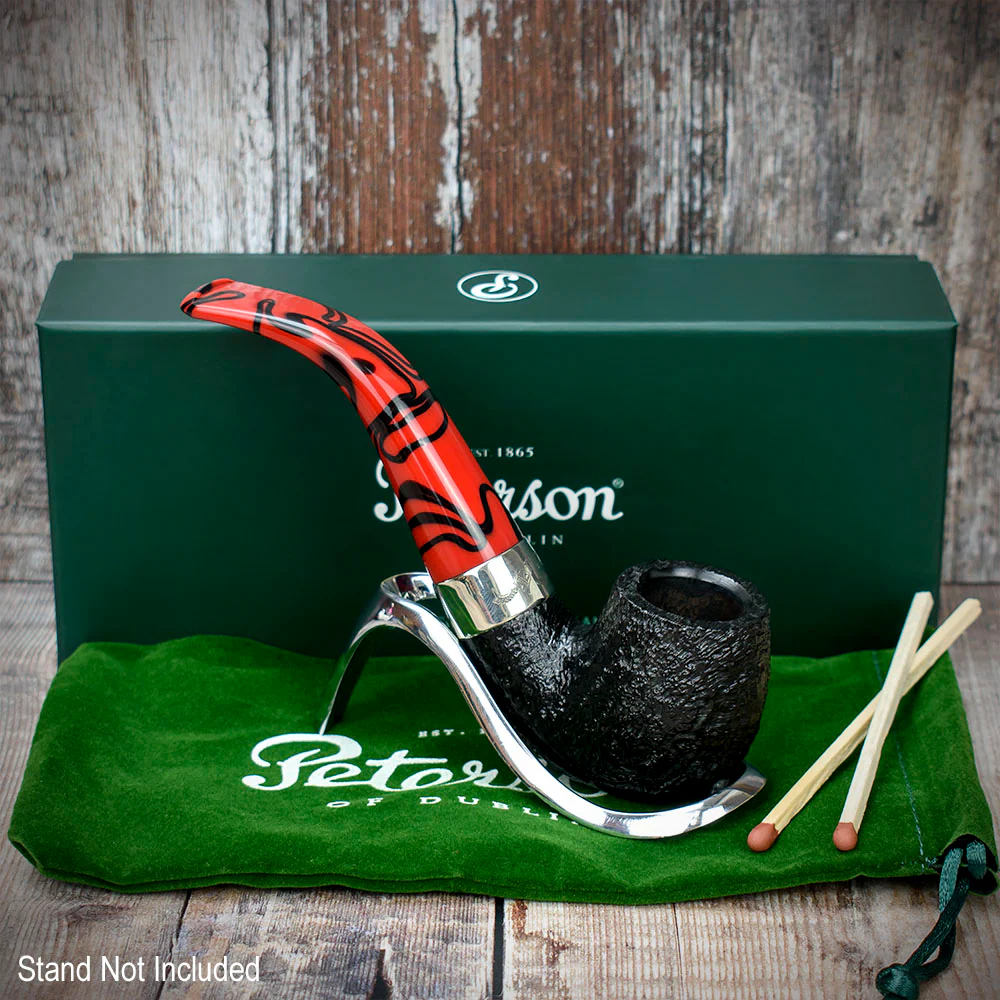 Peterson of Dublin Dracula Sandblasted Briar Smoking Pipe - Shape No.221 - Image 2