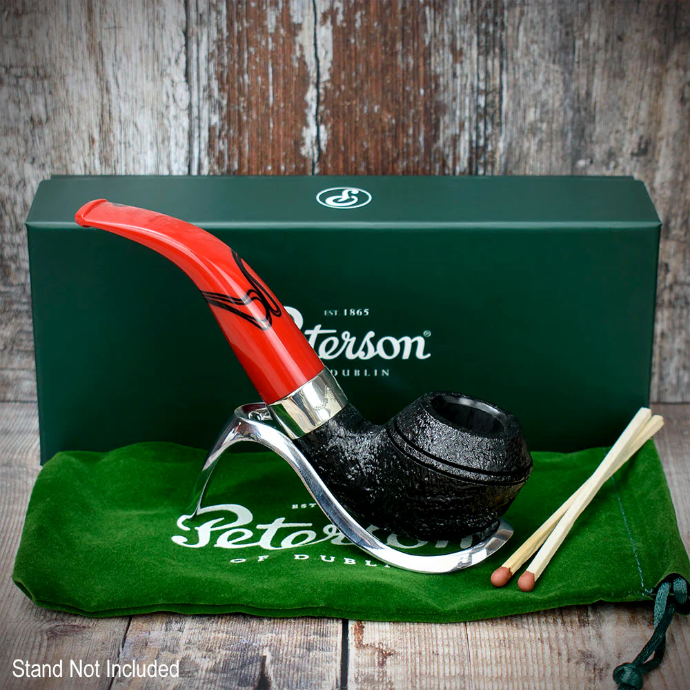 Peterson of Dublin Dracula Sandblasted Briar Smoking Pipe - Shape No.999 - Image 2