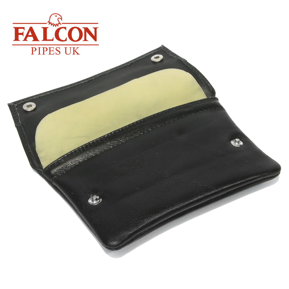 Falcon Black Leather Pipe Smoker's Tobacco Pouch - 685 - Image 2