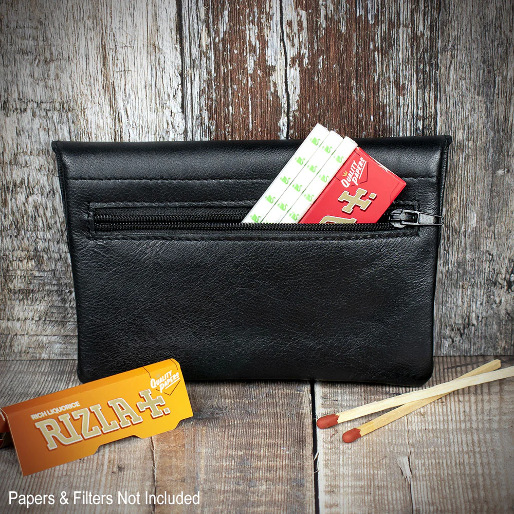 Falcon Black Leather Handrolling Pouch 546 - Image 2