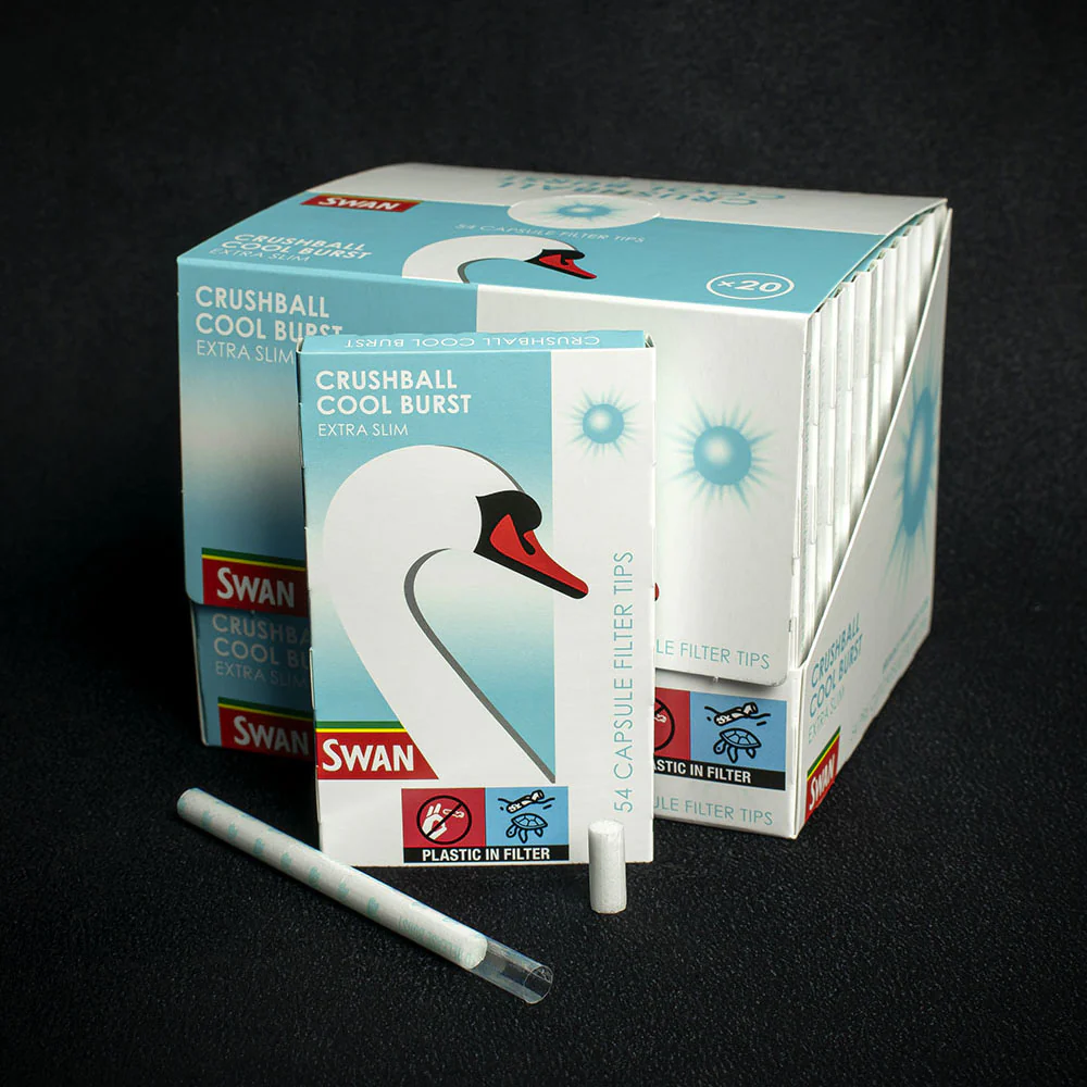 Swan Crushball Cool Burst Menthol Extra Slim Filter Tips - Full Box 20 x 54