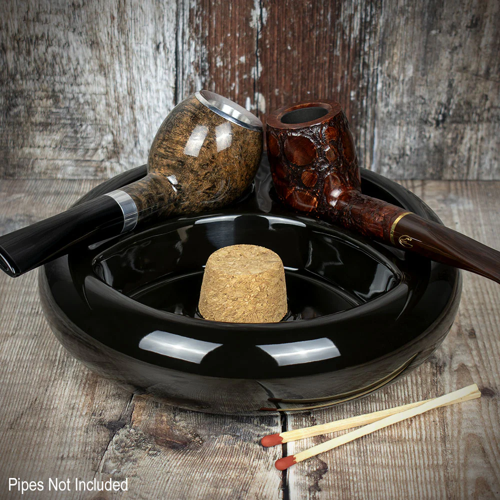 Bullseye 2 Pipe Ashtray Gloss Black - Image 2
