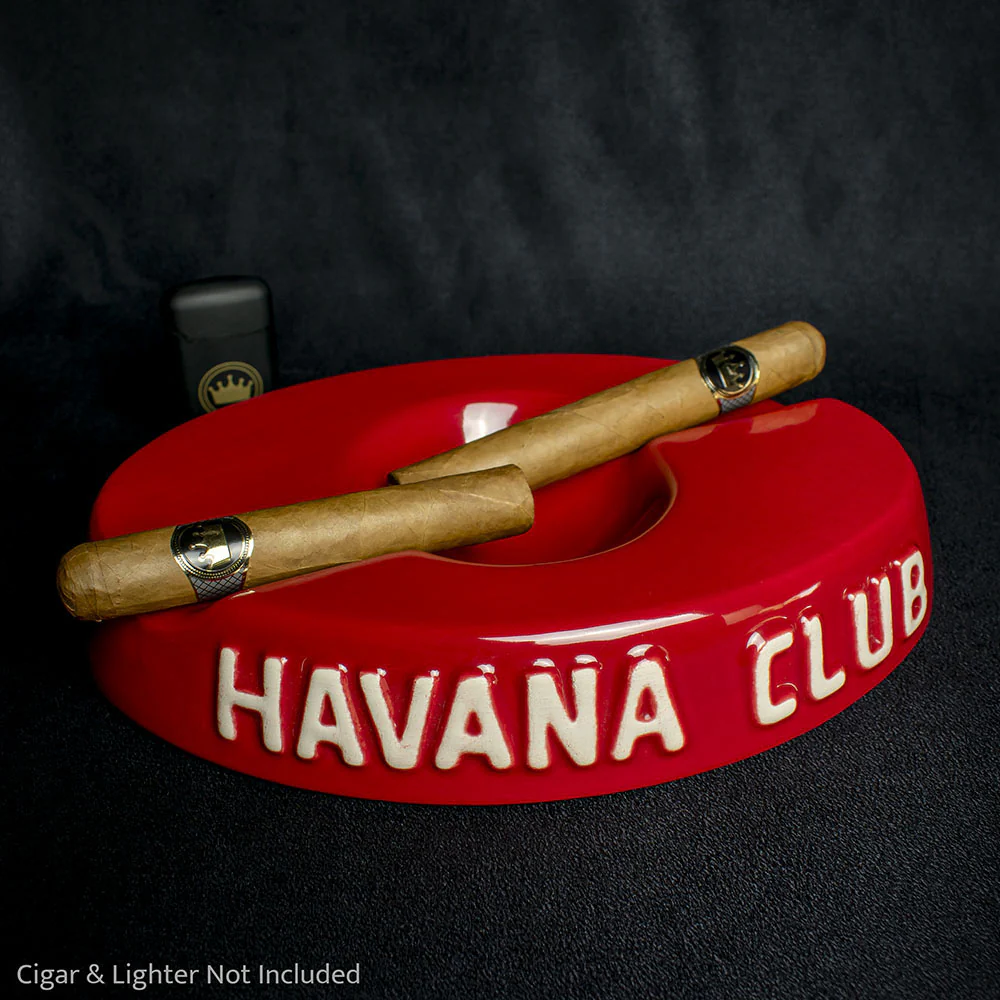Havana Club Collection Ashtray - El Socio Double Cigar Ashtray - Vermillion Red - Image 3