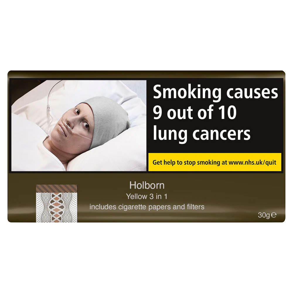 Holborn Yellow Hand Rolling Tobacco - 3 in 1 30g Pouch