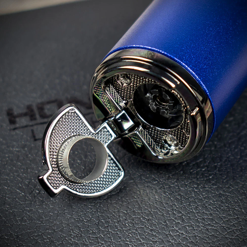 Honest Lewis Cigar Lighter - Blue & Chrome - Image 4