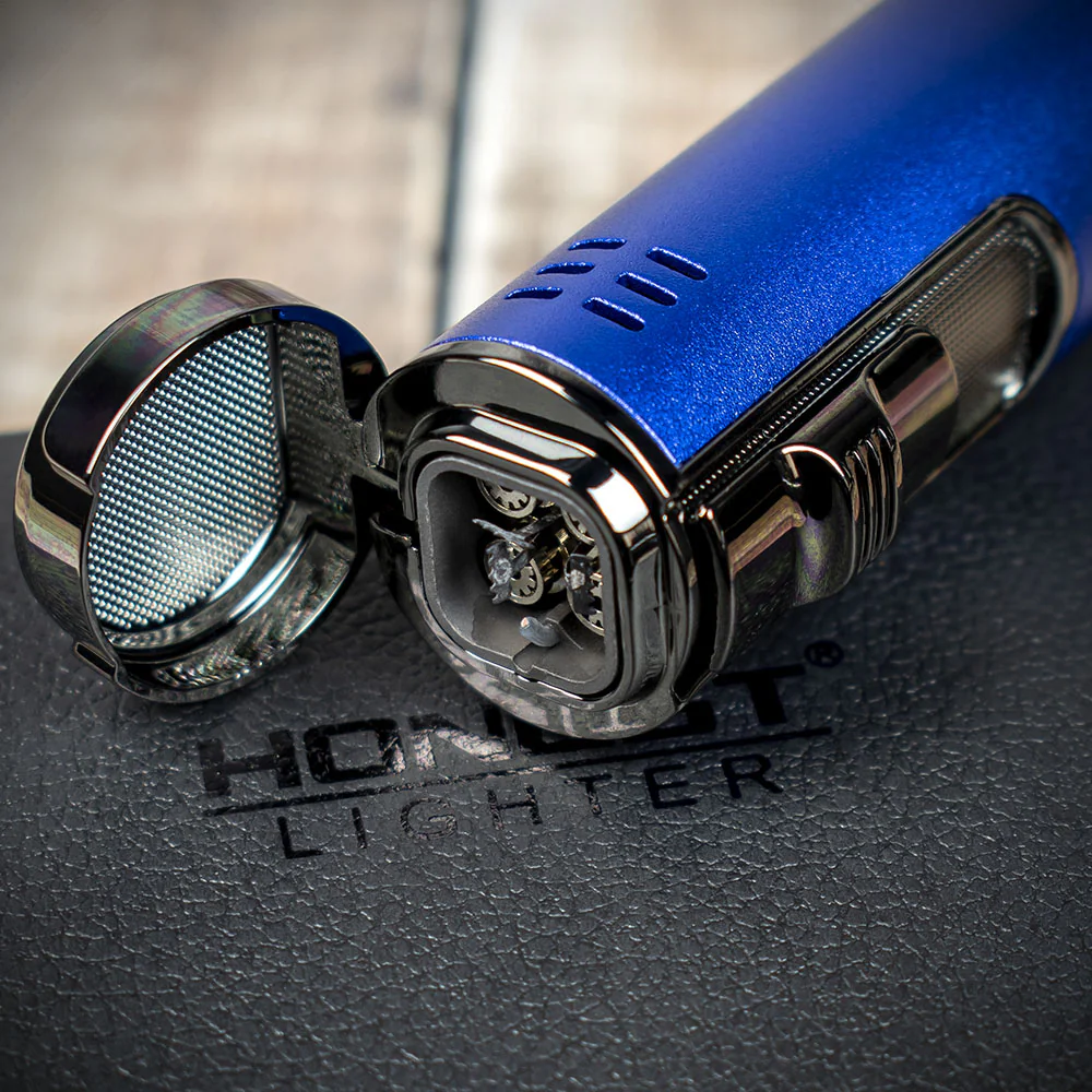 Honest Lewis Cigar Lighter - Blue & Chrome - Image 5