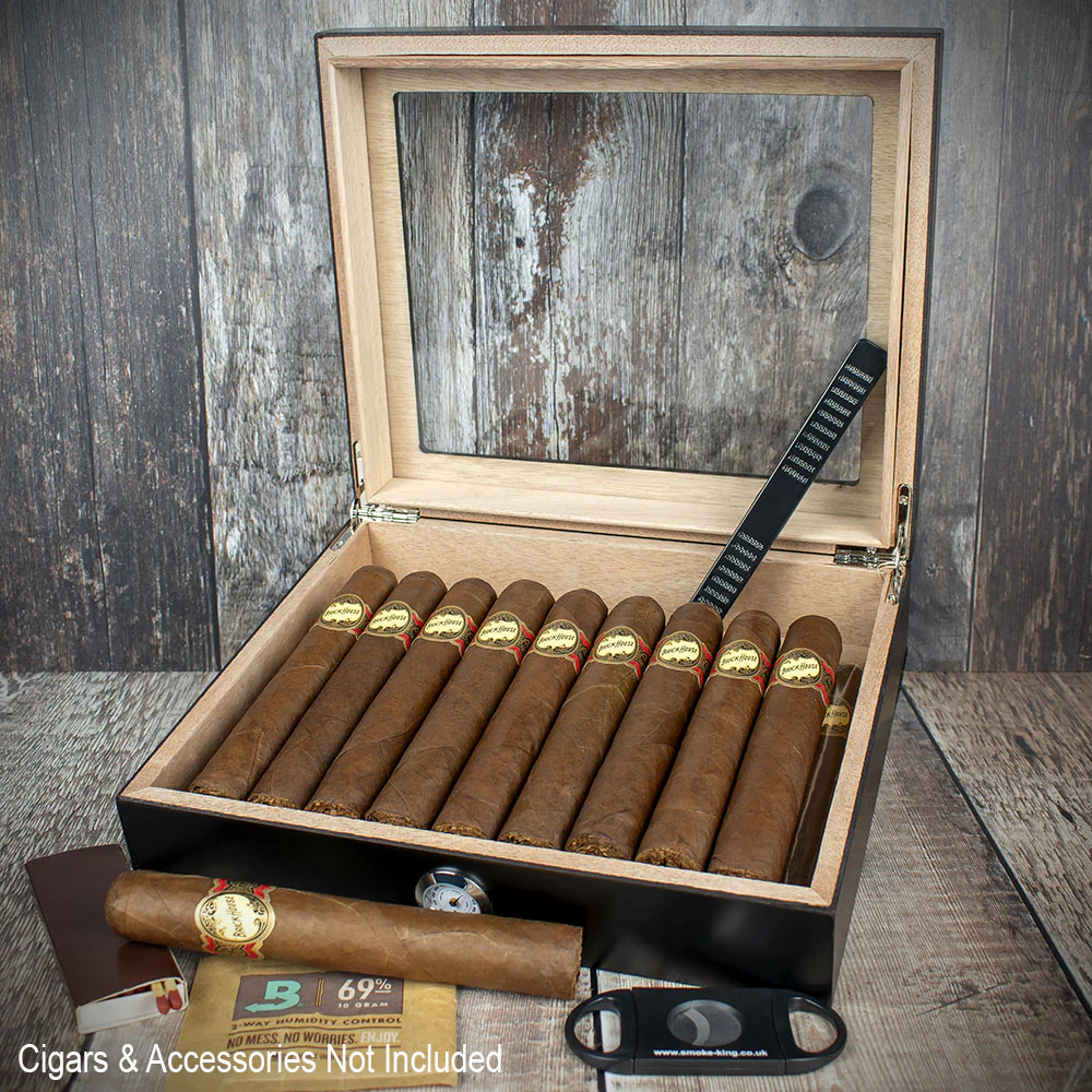 Humidor Glass Top Black Matte finish - 20 Cigars Capacity - Image 3
