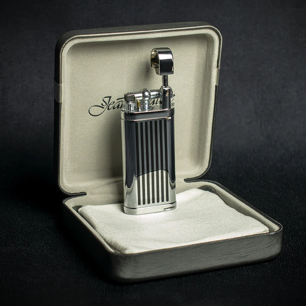 Jean Claude Oldie Pipe lighter - Chrome & Black - Image 2