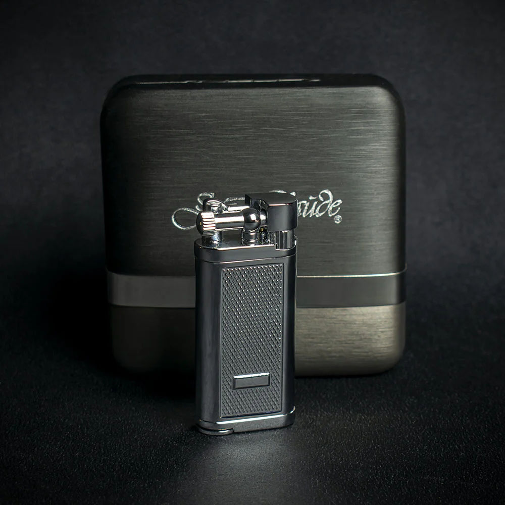 Jean Claude Oldie Pipe lighter - Chrome Diamond Cut