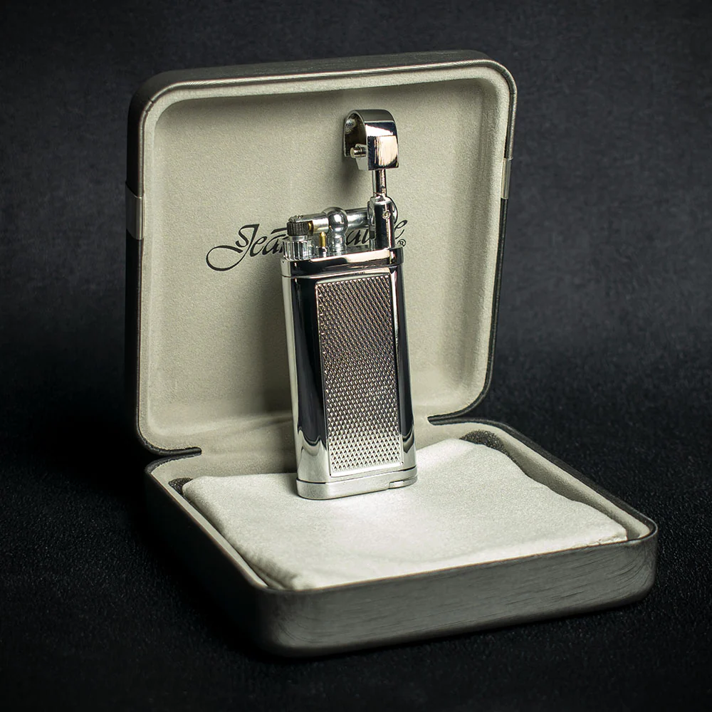 Jean Claude Oldie Pipe lighter - Chrome Diamond Cut - Image 2