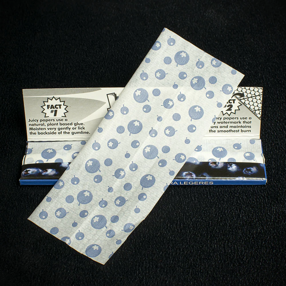 Juicy Jay's King Size Slim Rolling Papers - Blueberry - Image 2