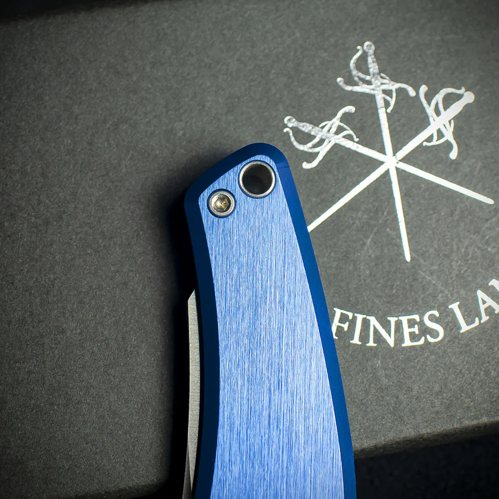 Les Fines Lames Le Petit Cigar Cutter & Knife - Anodised Blue - Image 4