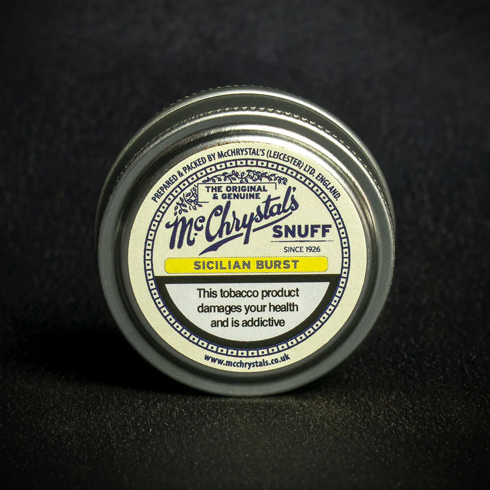 McChrystal's Sicilian Burst Lemon Snuff - 3.5g Mini Tin - Image 2