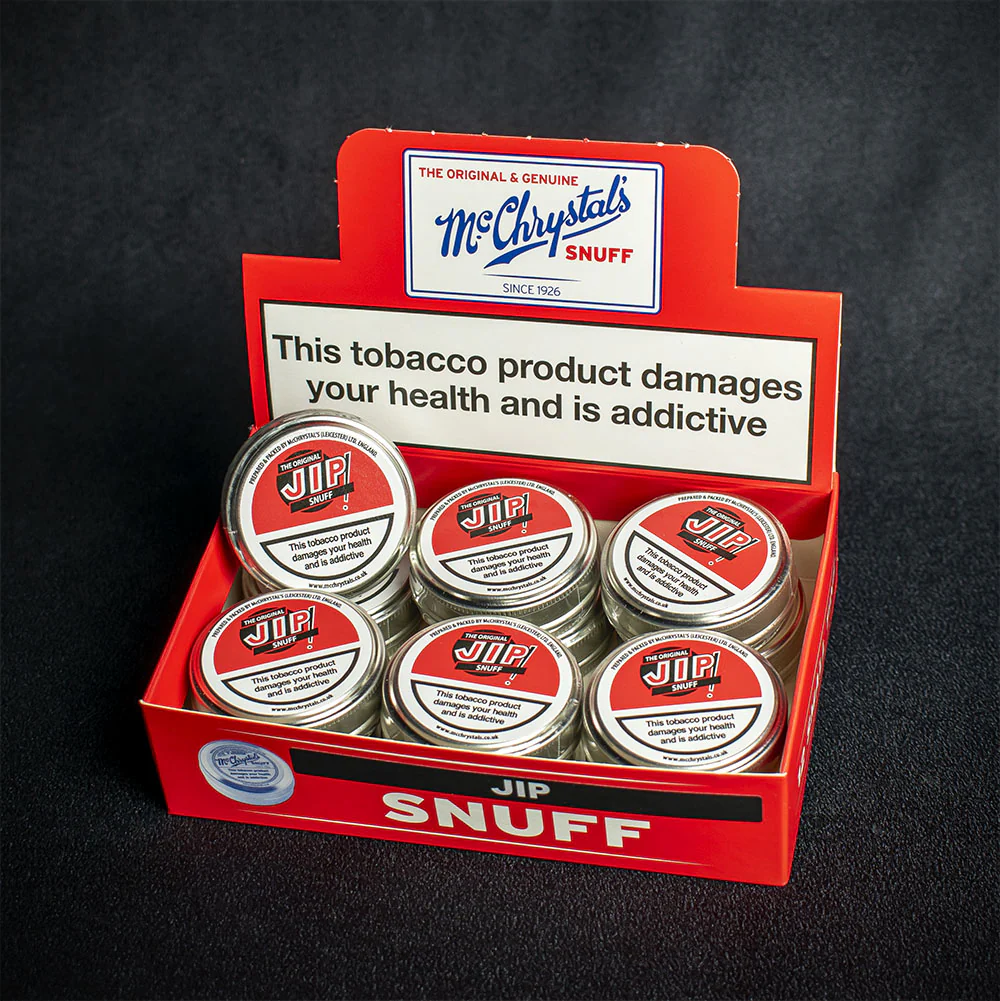 McChrystal's JIP Mentholated Snuff 4.4g Small Tins - Box of 12