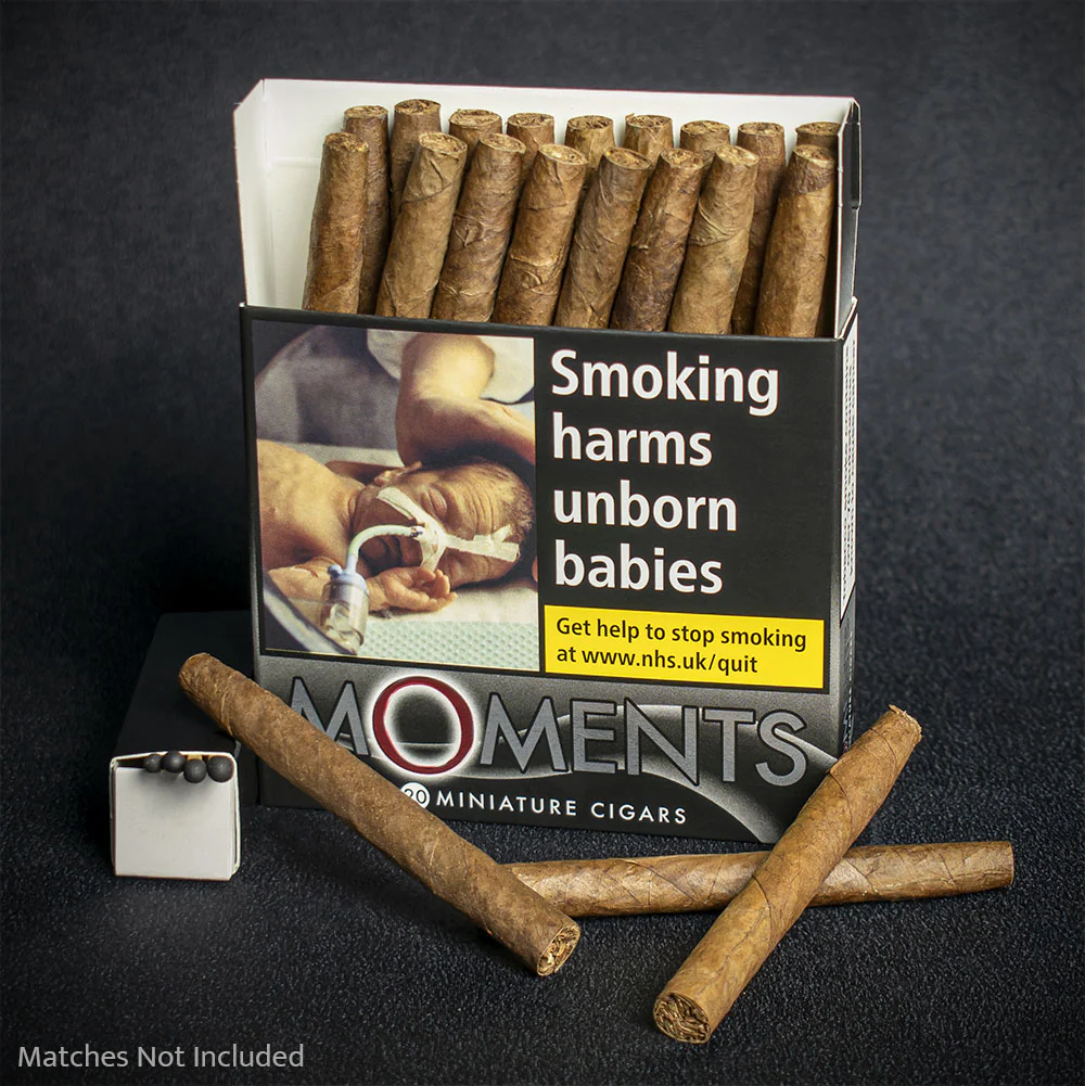 Moments Black Miniature Cigars - Pack of 20 - Image 2