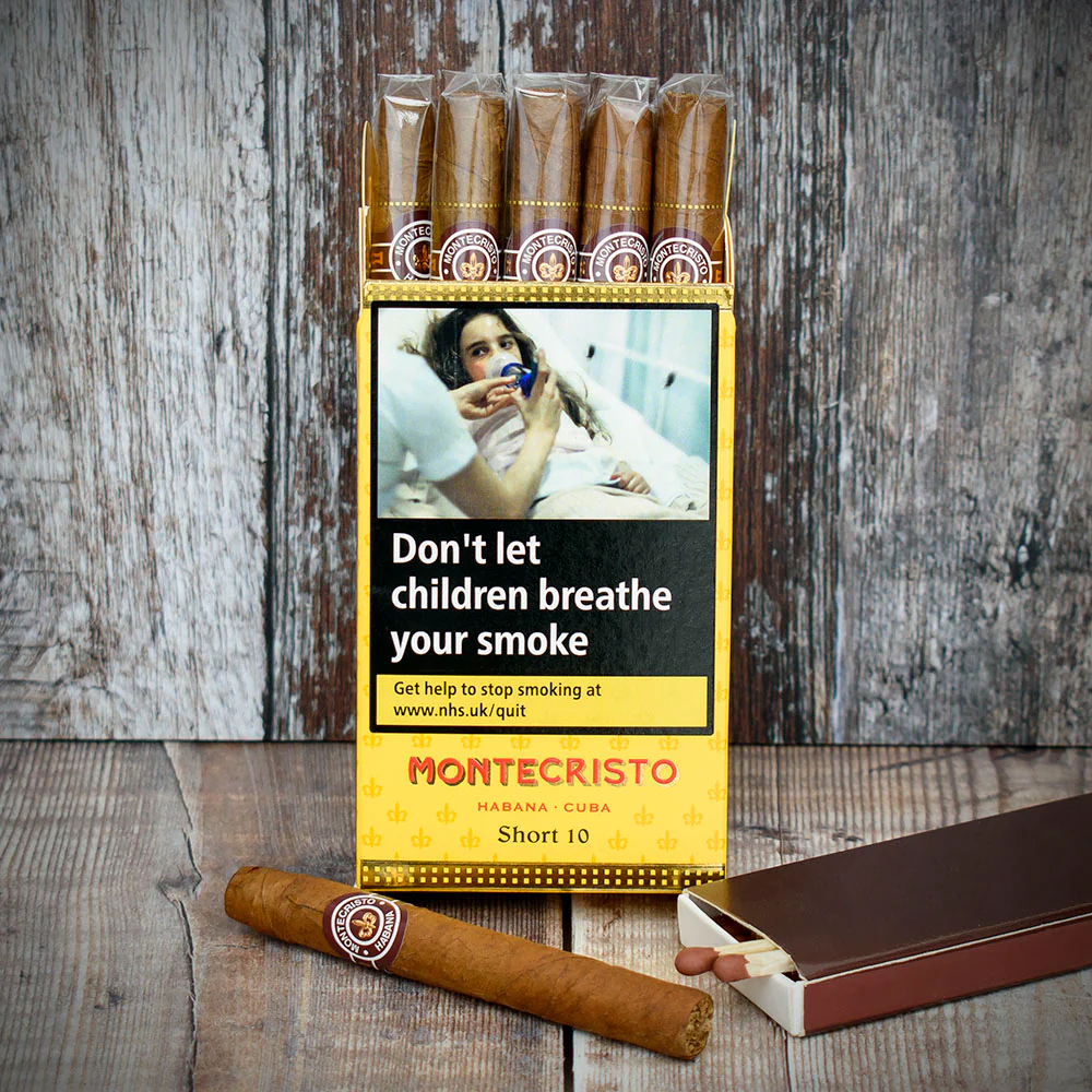 Montecristo Shorts Cuban Cigars - Pack of 10 - Image 3