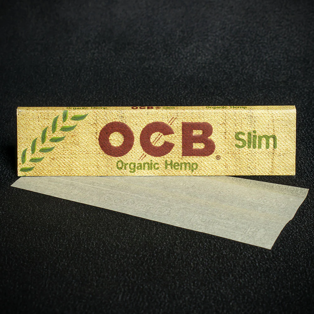 OCB Kingsize Slim Organic Hemp Rolling Papers - Box of 50 - Image 2