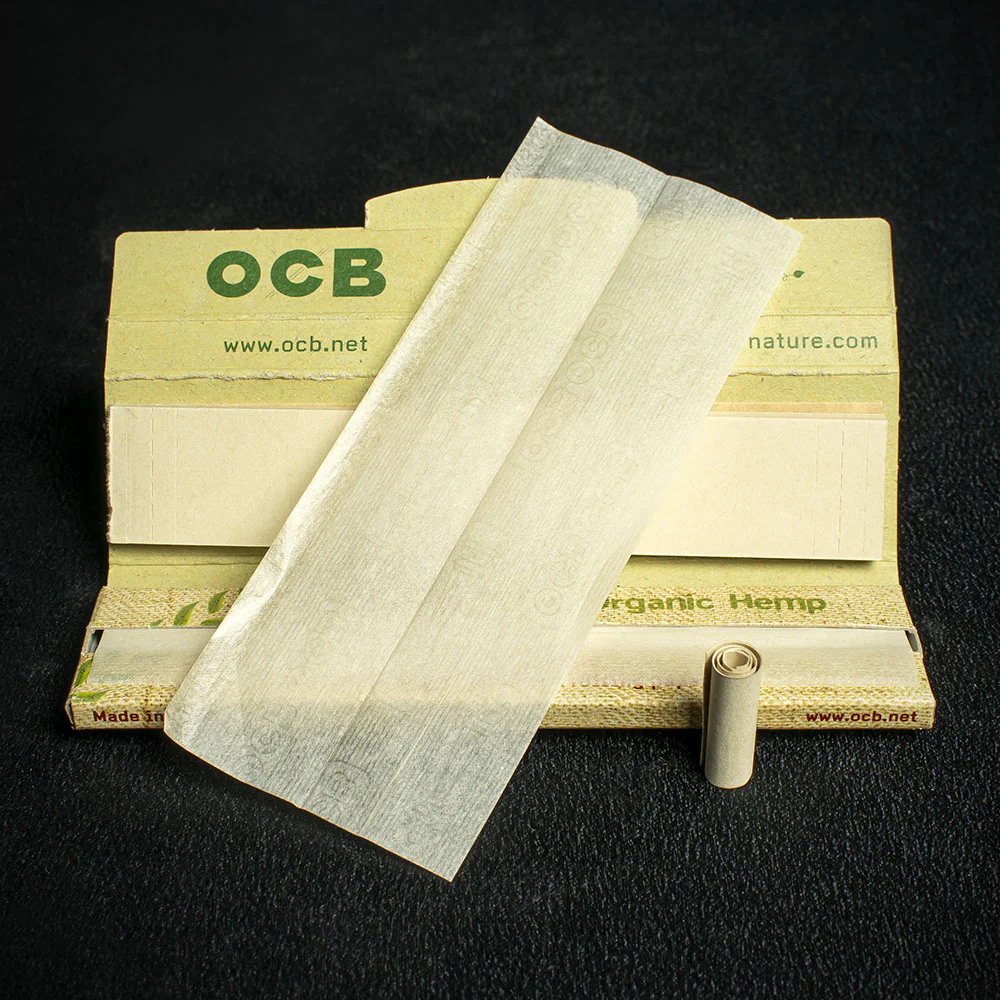 OCB Kingsize Slim Organic Hemp Rolling Papers & Tips - Single Pack - Image 2
