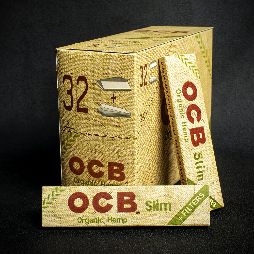 OCB Kingsize Slim Organic Hemp Rolling Papers & Tips - Single Pack - Image 3